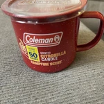 Coleman 77223 Retro Logging Tin Mug Scented Citronella Candle, Campfire. Fixed Price $8.99.