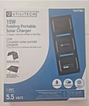 Utilitech 15w Folding Portable Solar Charger. Fixed Price $30.00.