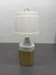 Vintage Sears 1970s Portable Camping Light Table Lamp Lantern Mustard Bt23. Fixed Price $5.99.