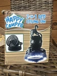 Happy Camper 2-in-1 Led Tent Ceiling Fan Flashlight Lantern Camping. Fixed Price $13.99.