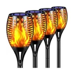 Tomcare Solar Lights, 43" Waterproof Flickering Flames 96 Led Torch... Fast Ship. Fixed Price $72.53.