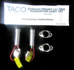 Taco Marine F38-6610d Surface Mount Led Navigation Light Set Red & Green. Fixed Price $99.95.